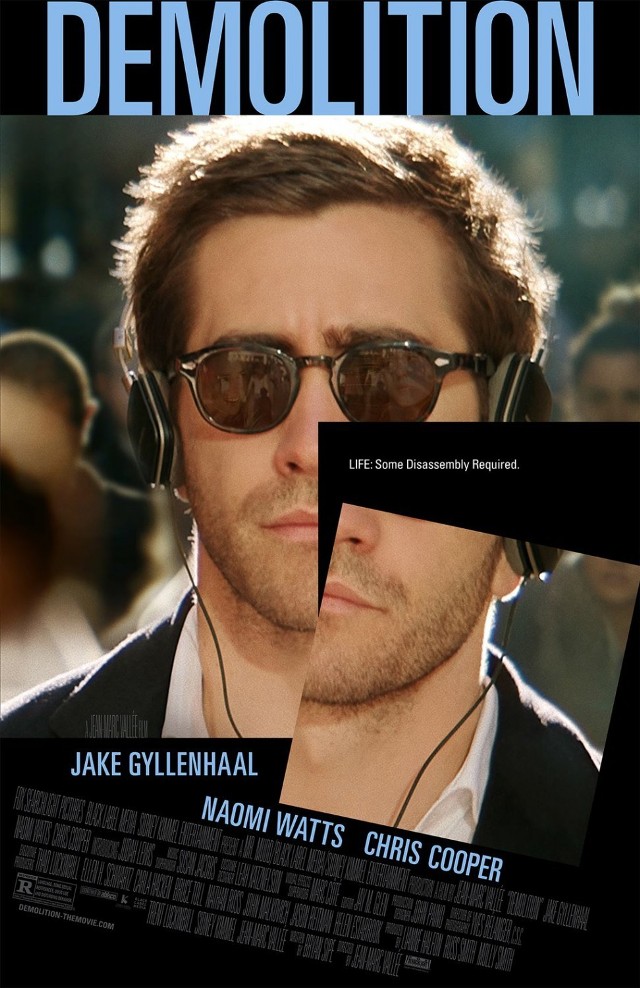 Destrukcja
Reżyseria: Jean-Marc Vallée

Odnoszący sukcesy bankier inwestycyjny Davis (Jake Gyllenhaal) próbuje uporać się ze śmiercią żony, którą stracił w wyniku tragicznego wypadku samochodowego. Nie pomaga mu w tym presja, którą wywiera na nim teść (Chris Cooper). Mimo to Davis stara się, by życie wróciło do normalnego biegu.