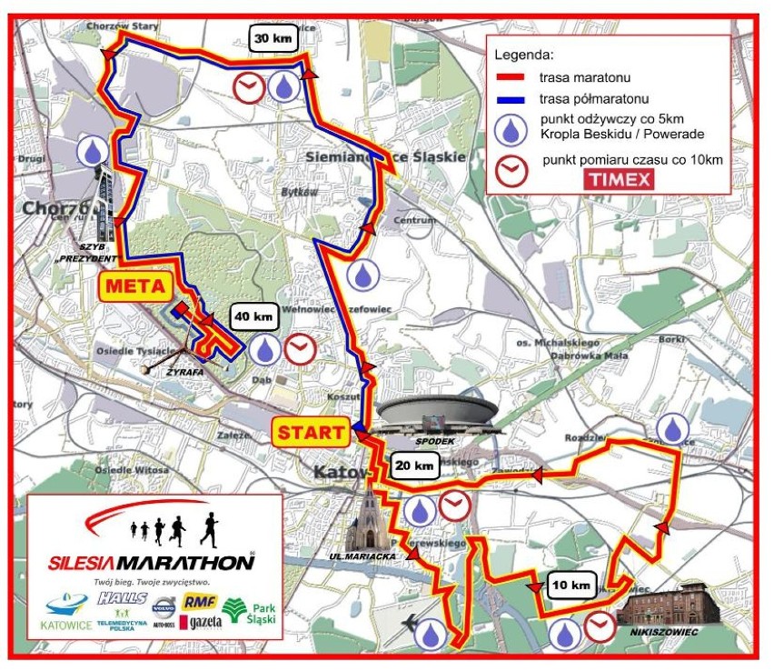 Trasa Silesia Marathon 2012