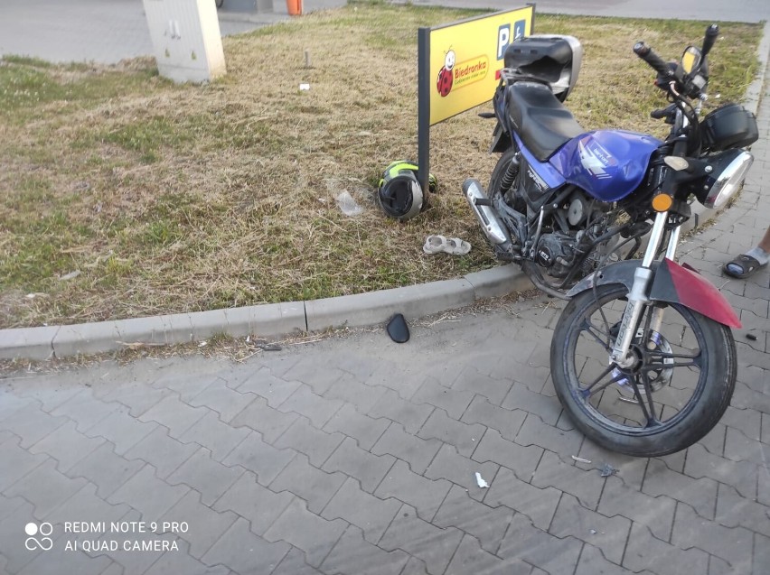 Zderzenie motocyklisty z samochodem osobowym na ul....