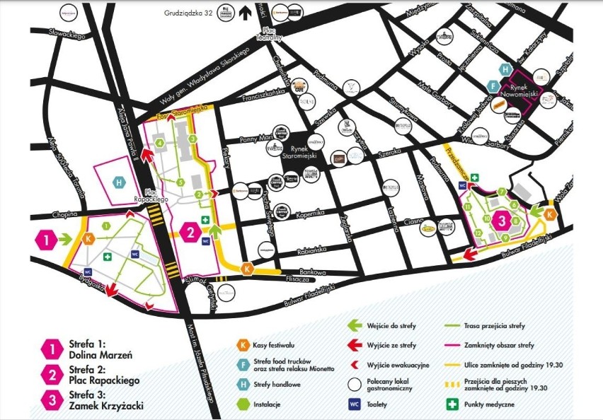 Toruń Bella Skyway Festival 2021. Poznaj miejsca festiwalowych atrakcji! Jak się zmieni organizacja ruchu? [mapki + program]