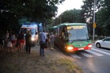 Autobus gwałtownie zahamował przed dzieckiem na rowerze. Pasażerka w szpitalu (ZDJĘCIA)