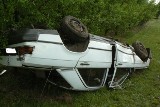 Wypadek na obwodnicy Sompolna. Dachował Mercedes