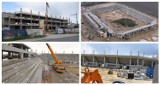 Budowa nowego stadionu w Opolu. Zakończono praktycznie montowanie betonowych elementów trybun. Tak wygląda postęp prac