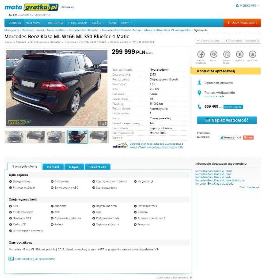 Auto wyprodukowane w 2013 roku. Kupione w Polsce. Samochód...