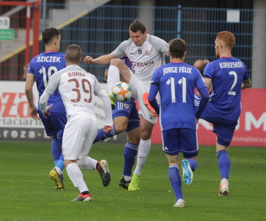 Piast Gliwice - KGHM Zagłębie Lubin 1:0. Europejskie puchary uciekają Miedziowym