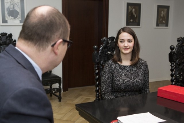 Gabrielle Karpinsky i prezydent Gdańska, Paweł Adamowicz