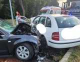 Groźny wypadek na ulicy Nowosolskiej w Sławie. Dwie osoby trafiły do szpitala