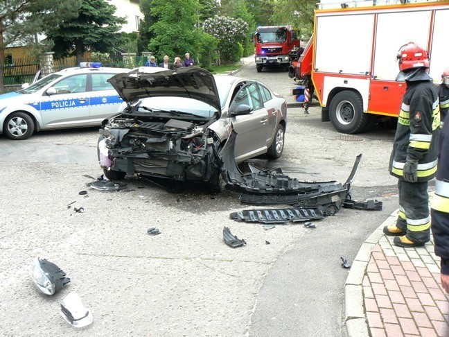 Wypadek na ulicy Wioślarskiej w Koninie