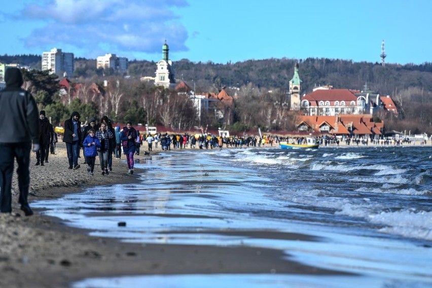 Spacer po plaży w Sopocie 27.02.2021