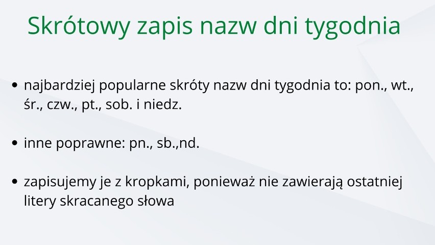 Trudniej podać jednolity zapis skrótowy nazw polskich...