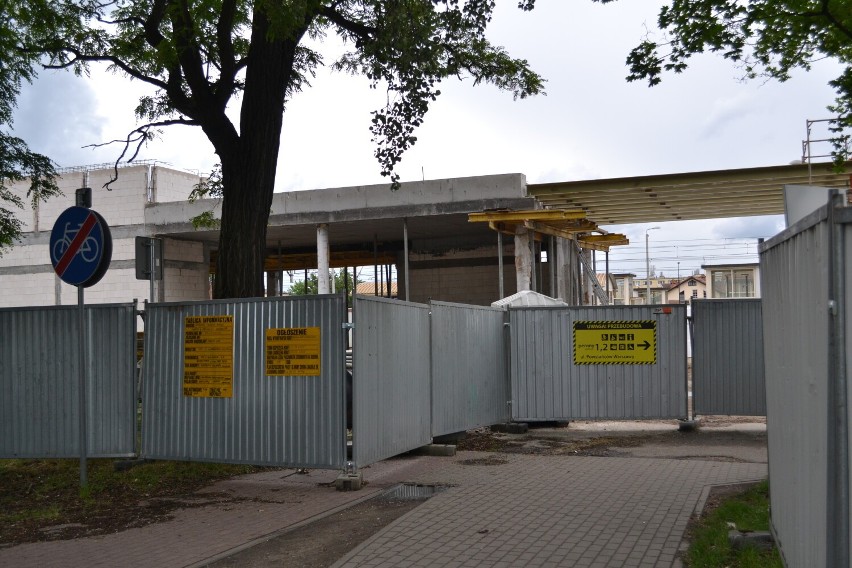 Budowa dworca PKP w Pruszczu Gdańskim