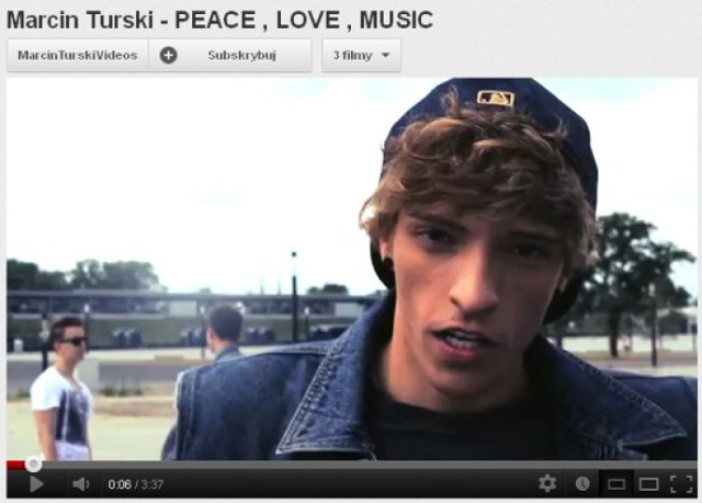 Marcin Turski "Peace, Love, Music" - kadr z teledysku