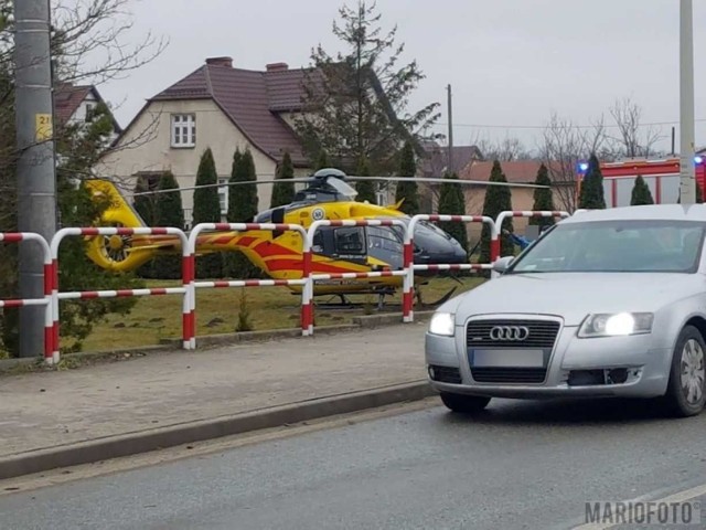 Lądowanie śmigłowca LPR w Nysie.