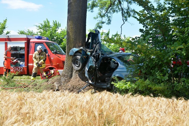 Poważny wypadek na trasie Więcbork - Jastrzębiec.