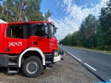 Zdarzenie drogowe z udziałem ciężarówki na trasie S10 z Torunia do Bydgoszczy