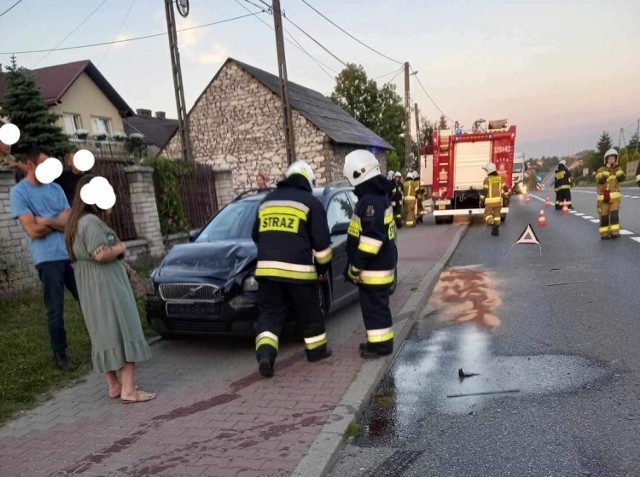 Zderzenie czterech samochodów na drodze krajowej w Przegini