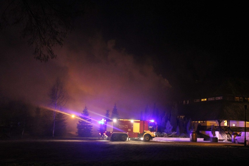 Pożar w Zajeździe "Boryna" pod Wieluniem [FOTO]