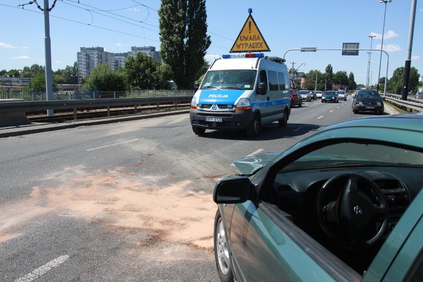 Wypadek na Aleksandrowskiej. Pijany kierowca.