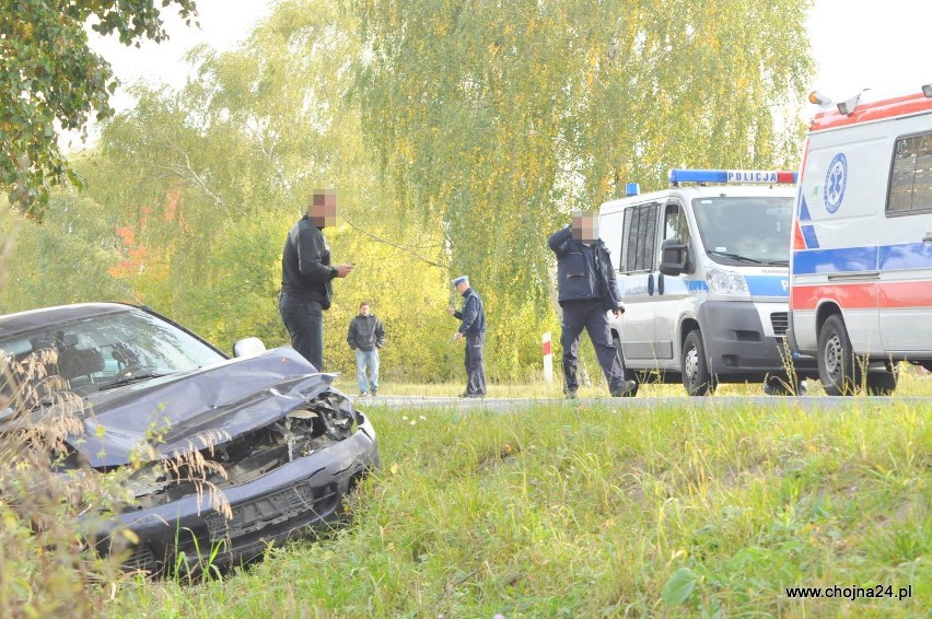 Wypadek koło Chojny [ZDJĘCIA]