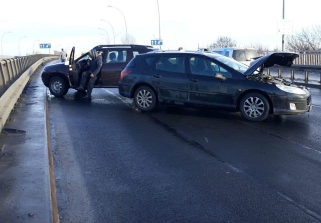 Wypadek na Gądowiance we Wrocławiu 20.01.2021