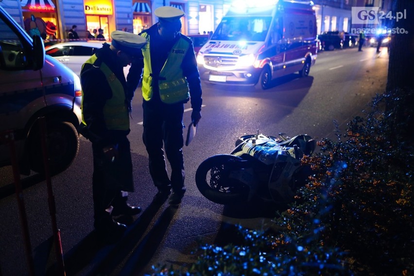 Wypadek w centrum Szczecina. Zginęła motocyklistka