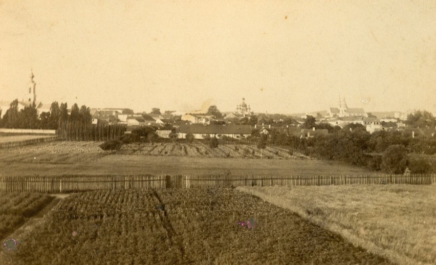 1890 , Widok na Kielce z okolic ulicy Polnej.