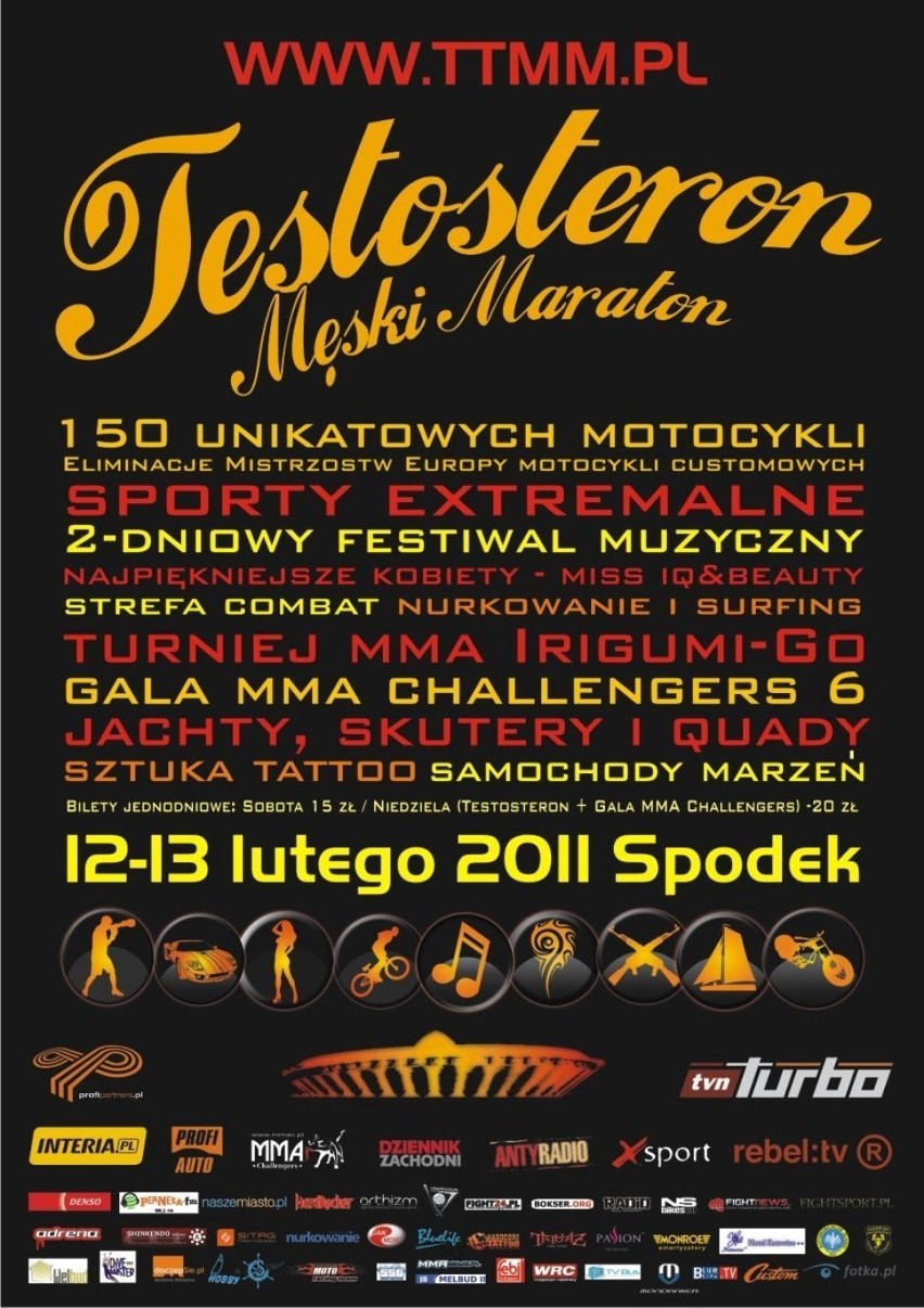 Plakat "Testosteronu - Męski Maraton 2011"