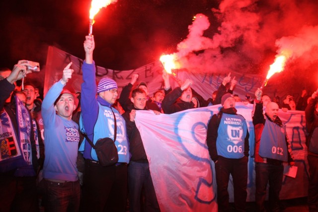 Manifestacja kibiców Ruchu Chorzów zdjęcia