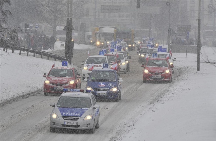 Nowe przepisy na prawo jazdy 2013. Instruktorzy protestowali w Gdańsku [ZDJĘCIA]