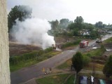 Toruń: Pożar koparki na budowie średnicówki [ZDJĘCIA]