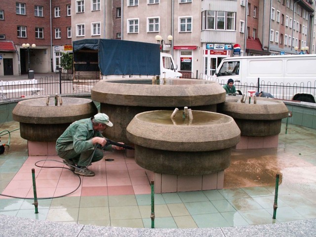 Pamiętacie taką fontannę na placu Wolności?
