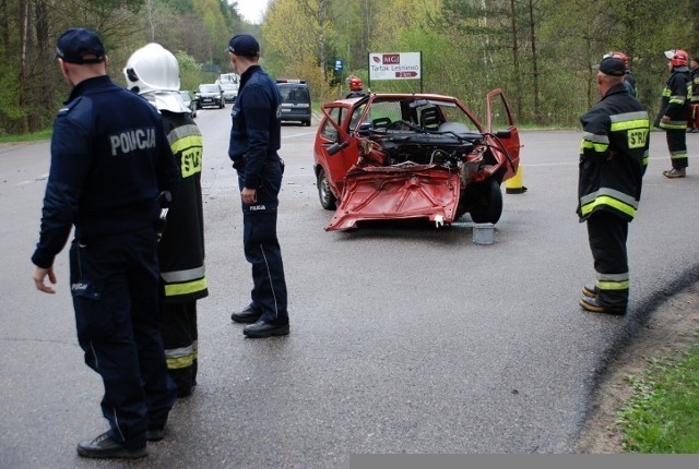 Wypadek koło Piaśnicy. Zderzyły się daewoo i fiat