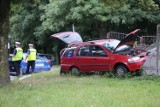 Katowice: Groźny wypadek w Dąbrówce Małej. Dwie osoby trafiły do szpitala [ZDJĘCIA]