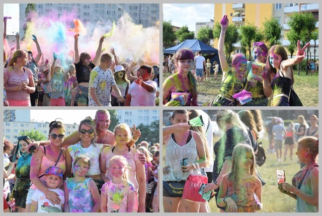 Kolor Fest, święto kolorów Holi we Włocławku przy ul. Broniewskiego, 19 czerwca 2021 roku.