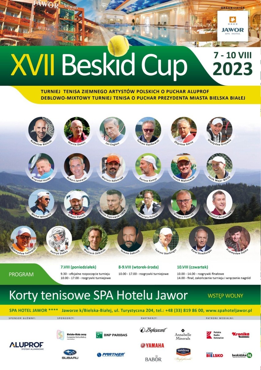 Znani i lubiani rywalizują na kortach w Jaworzu. Trwa Beskid Cup 2023