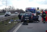 Wypadek na autostradzie A4 pod Wrocławiem. 2 osoby ranne [ZDJĘCIA]