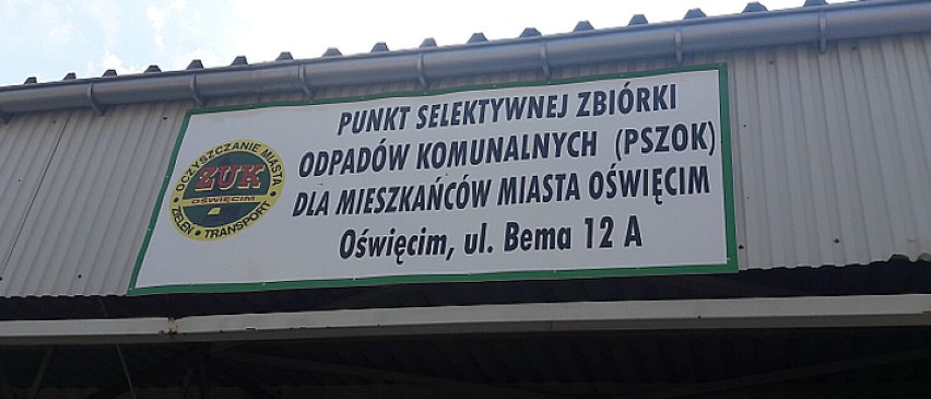 Na terenie Oświęcimia są dwa PSZOK-i. Jeden przy ul. Bema na...