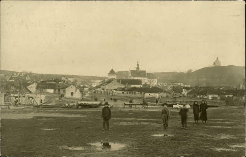 3 kwietnia 1916 rok, Panorama Pińczowa znad Nidy