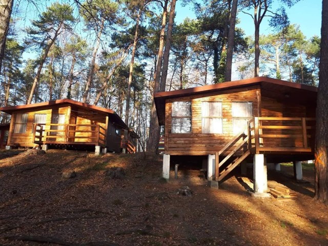 OW "Leśne domki" w Sławie sprzedaje drewniane domki