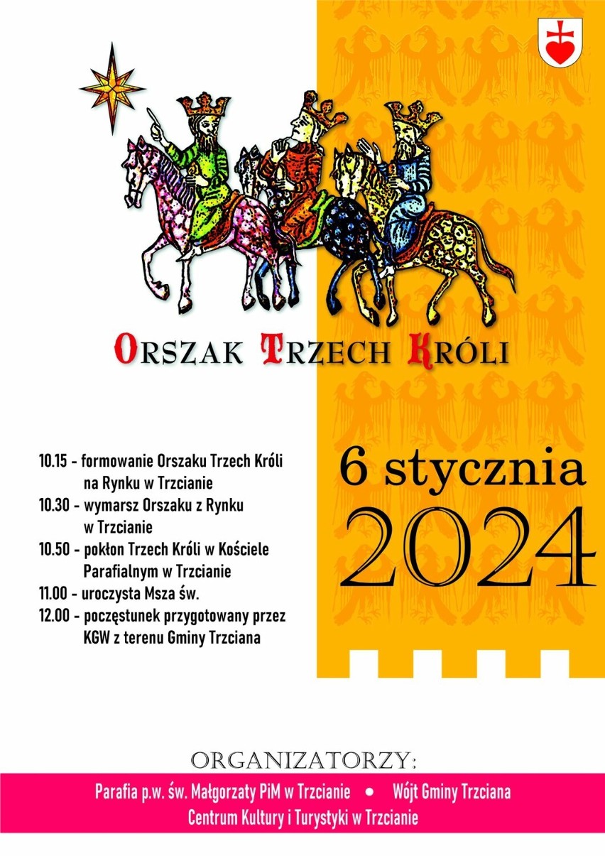Orszaki Trzech Króli 2024 w Bochni i Brzesku oraz w powiatach bocheńskim i brzeskim - program
