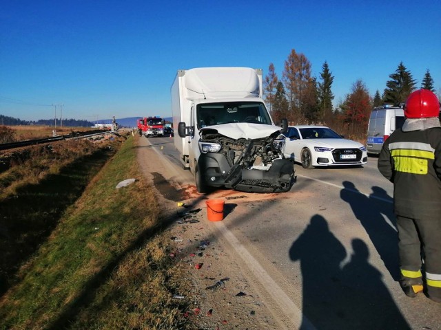 Wypadek na zakopiance w Bańskiej Niżnej