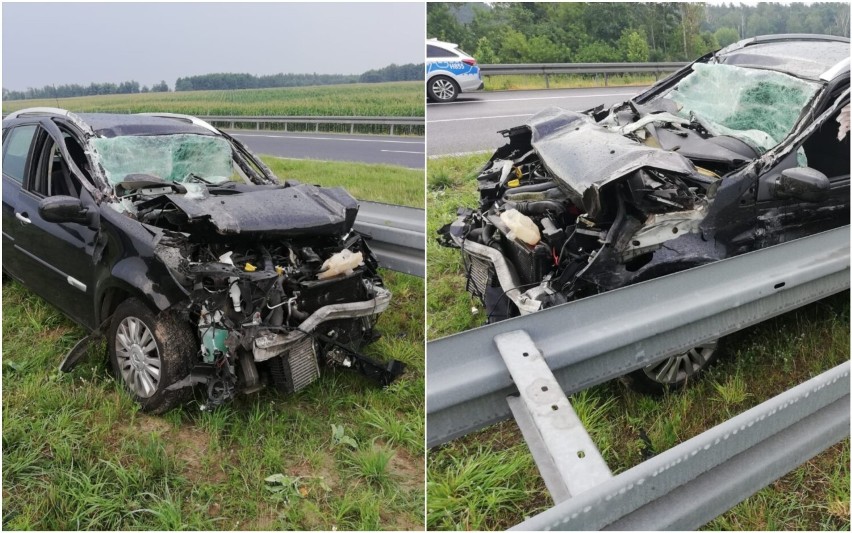 Wypadek na autostradzie A1 na odcinku Włocławek - Kutno