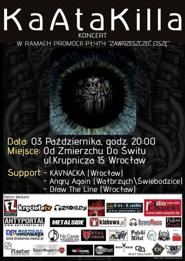 Plakat koncertu we Wrocławiu