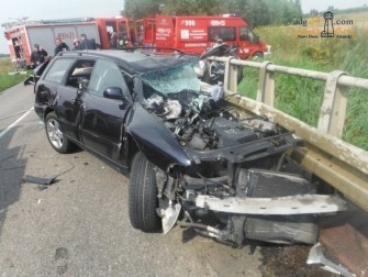 Tragiczny wypadek w Tujsku na drodze wojewódzkiej nr 502. Kierowca audi nie żyje