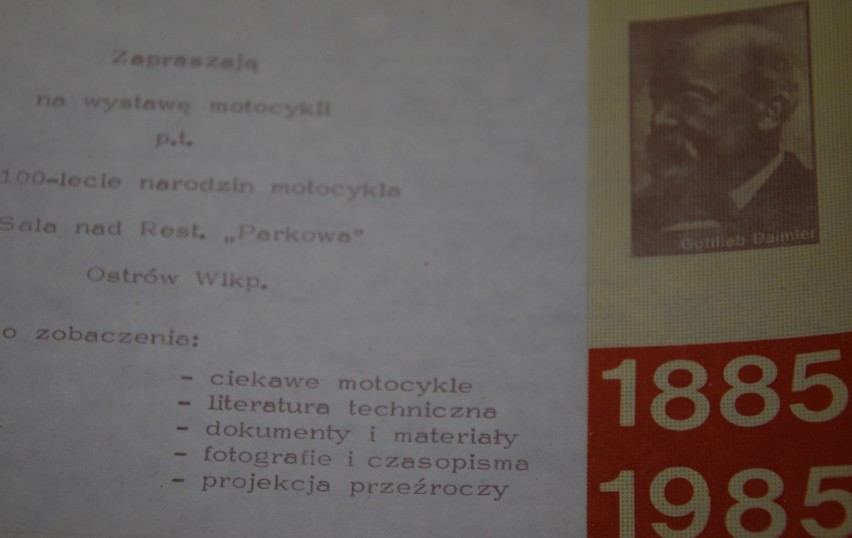 Zdjęcia z wystawy na 100-lecie motocykla w Ostrowie Wlkp. (lata 80-te)