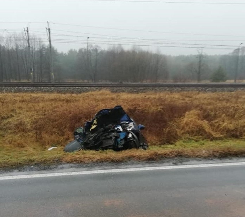 Wypadek w Chrząstowicach na granicy z Gołaczewami,...