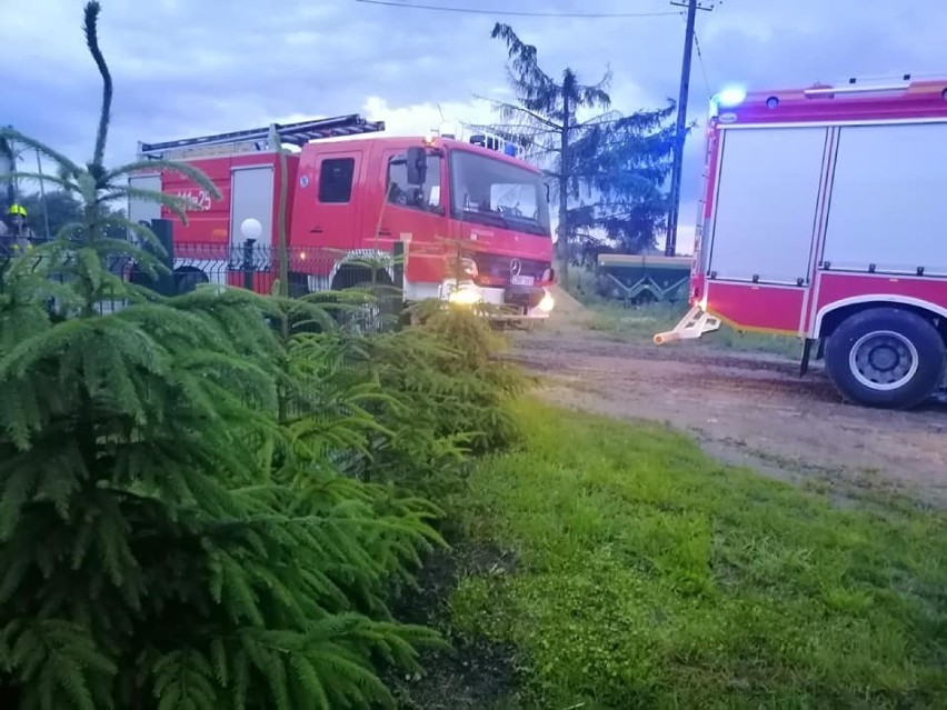 Pożar stogu w miejscowości Kujawa k. Osieka - powiat brodnicki 