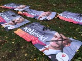 Zniszczono 20. bannerów wyborczych kandydata na burmistrza Łowicza. Sprawców szuka policja