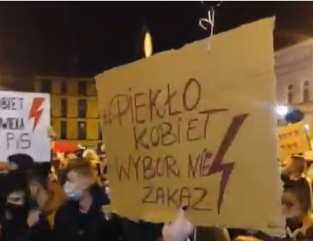 Protest na ulicach Nowej Soli, 26 października.