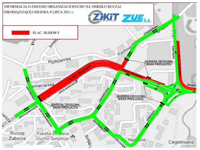 Do takiej organizacji ruchu na Ruczaju trzeba się będzie przyzwyczaić. Potrwa kilka tygodni